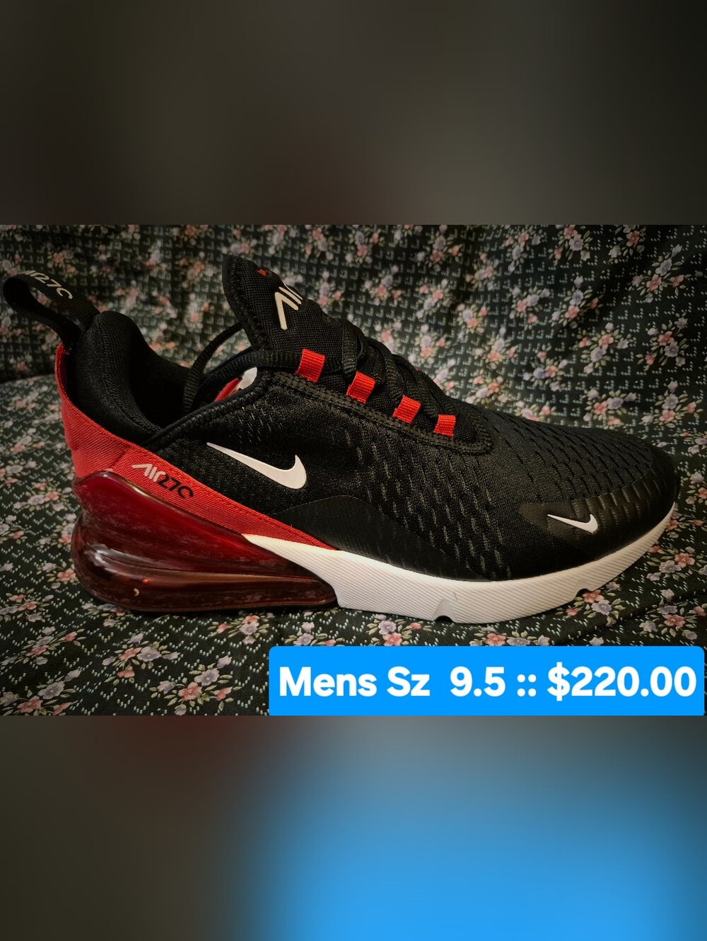 Nike Black and Red Men's Athletic Sneaker